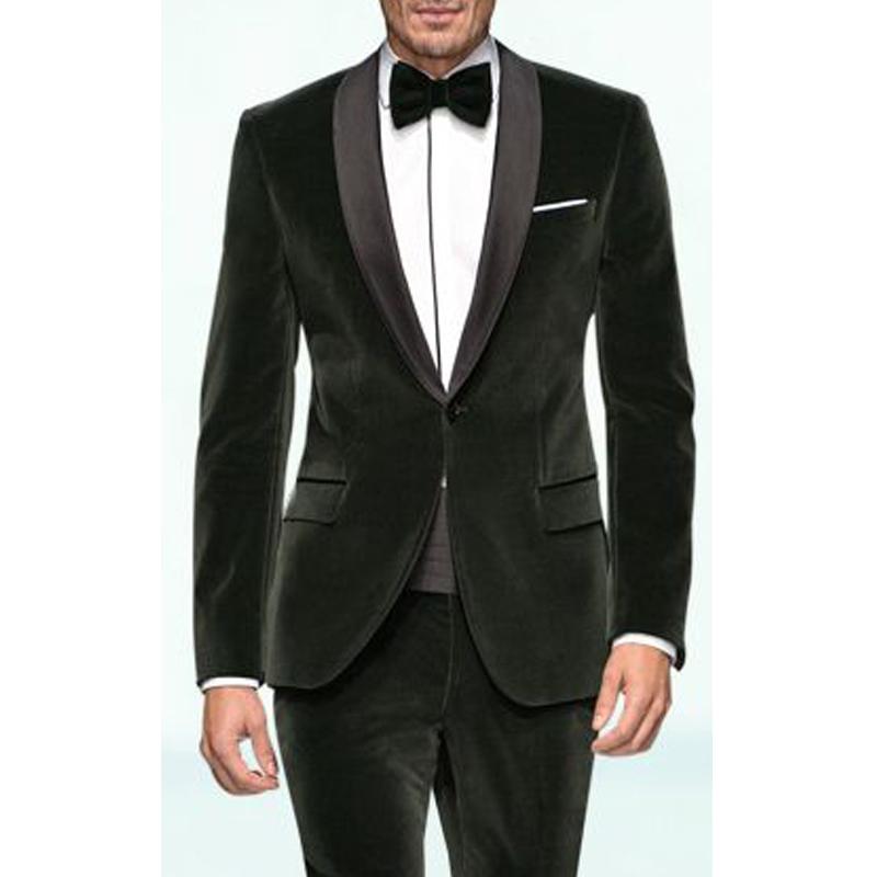 

Classic Velveteen Shawl Lapel Wedding Tuxedos Slim Fit Suits For Men Groomsmen Suit Two Pieces Prom Formal Suits (Jacket+Pants) 789, Same as image