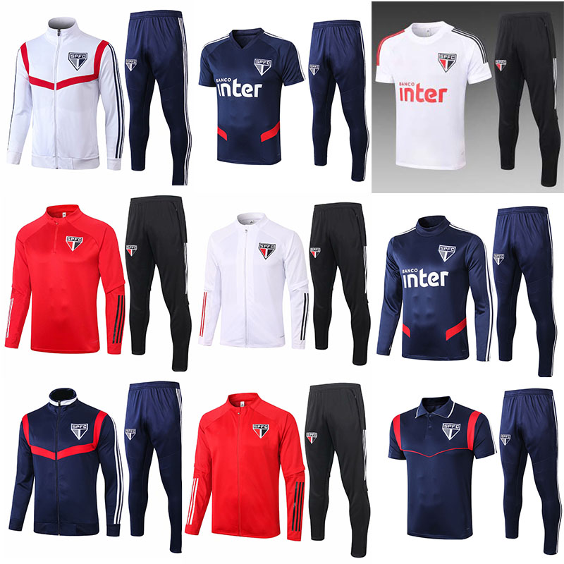 

Thailand 2019 2020 Brazil Sao Paulo Training suit 19 20 Chandal Tracksuits Soccer Survetement Sweater Camisa de Futebol Long Sleeve MEN, Shirt +pants