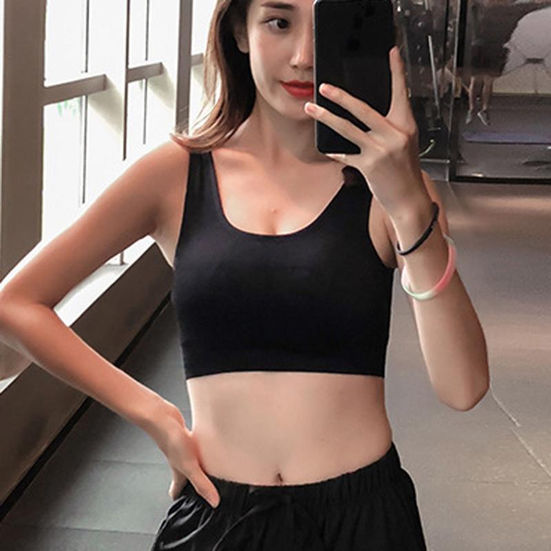 

Women Tank Tops Solid Elastic Vest Tank Tops Summer Running Fitness crop top streetwear women clothes croptop vetement femme, Pink
