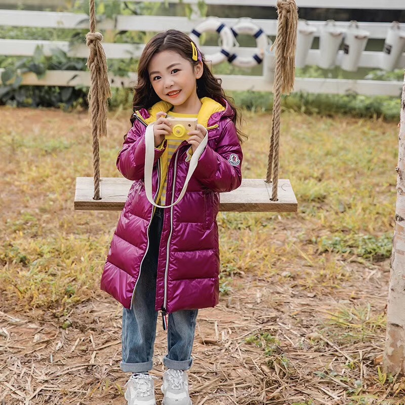 

Kids Winter Jacket Baby Girl Boy Clothes Toddler Girls Coat Jackets Parka Long Jacket Snowsuit Children Hoooded Warm Outerwear, Purple