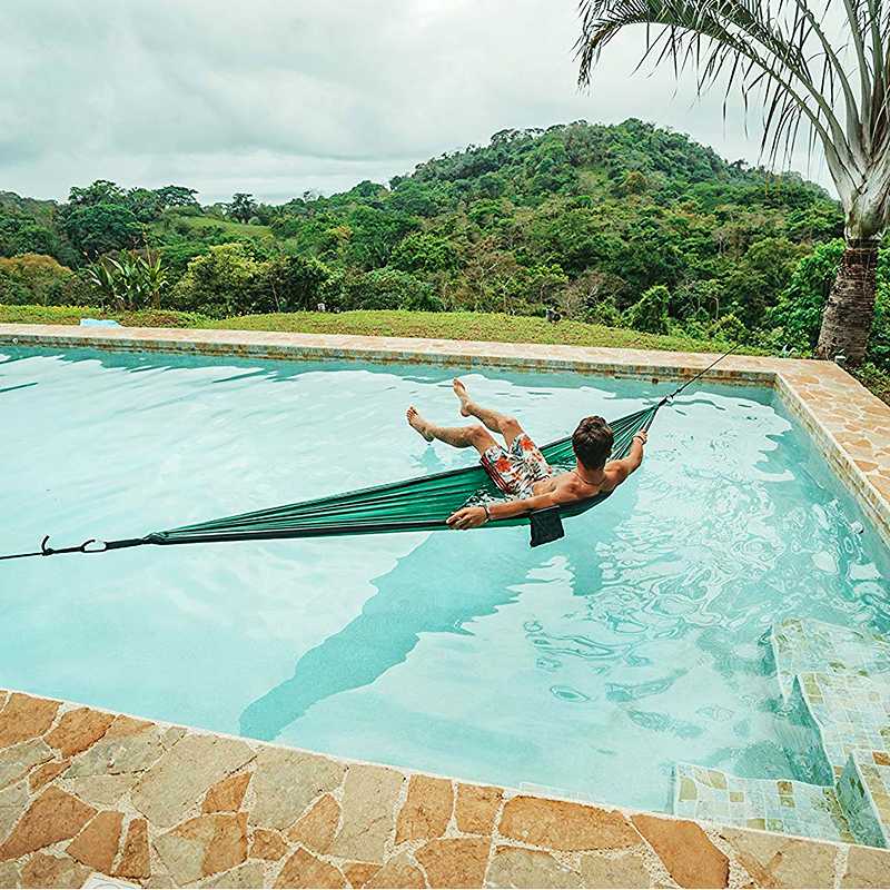 

Two-person Swing Nylon Hammock Outdoor Patio Furniture Portable Hammock Heavyweight Survival Survivors Parachute Hammocks