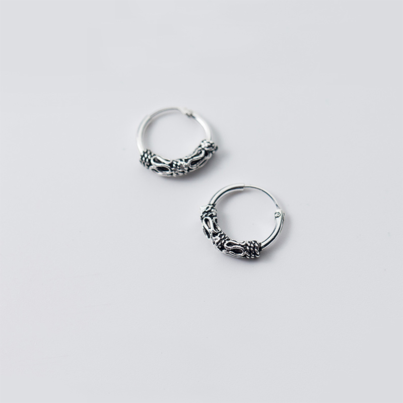 Real plata esterlina 925 mujeres Circón Flor Aro Huggie Pendientes de hebilla de oreja