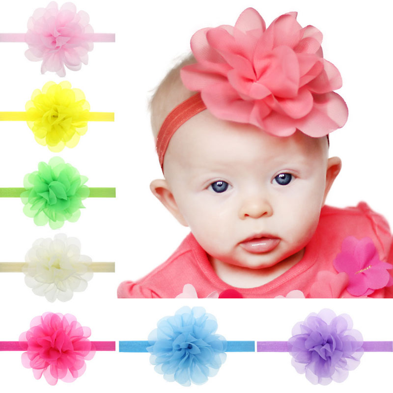 

Hot sale New Baby Girls yarn Flowers Headbands Infant hair band kids Hair Accessories children Headdress, Mixed