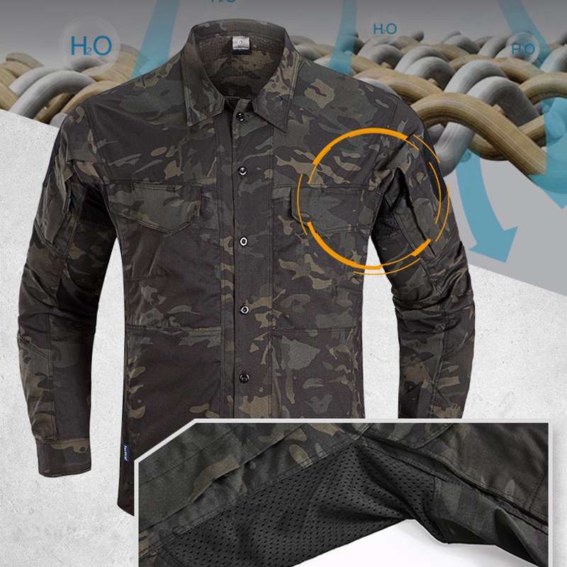 

Men' Tactical BDU Uniform Combat Suit Jacket Coat for Hiking Camping