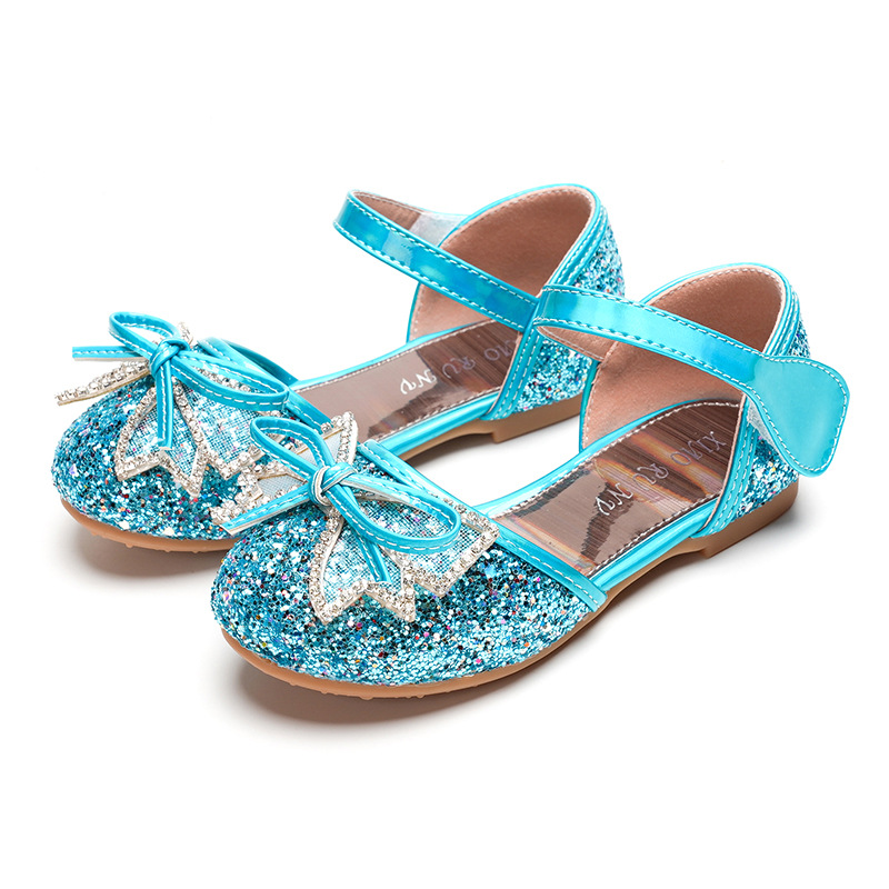

Summer Sandals for Girls Kids Shoes Sequins Cute Princess Flat Casual Shoes Comfortable Children Gladiator Sandals Zandalias, Blue