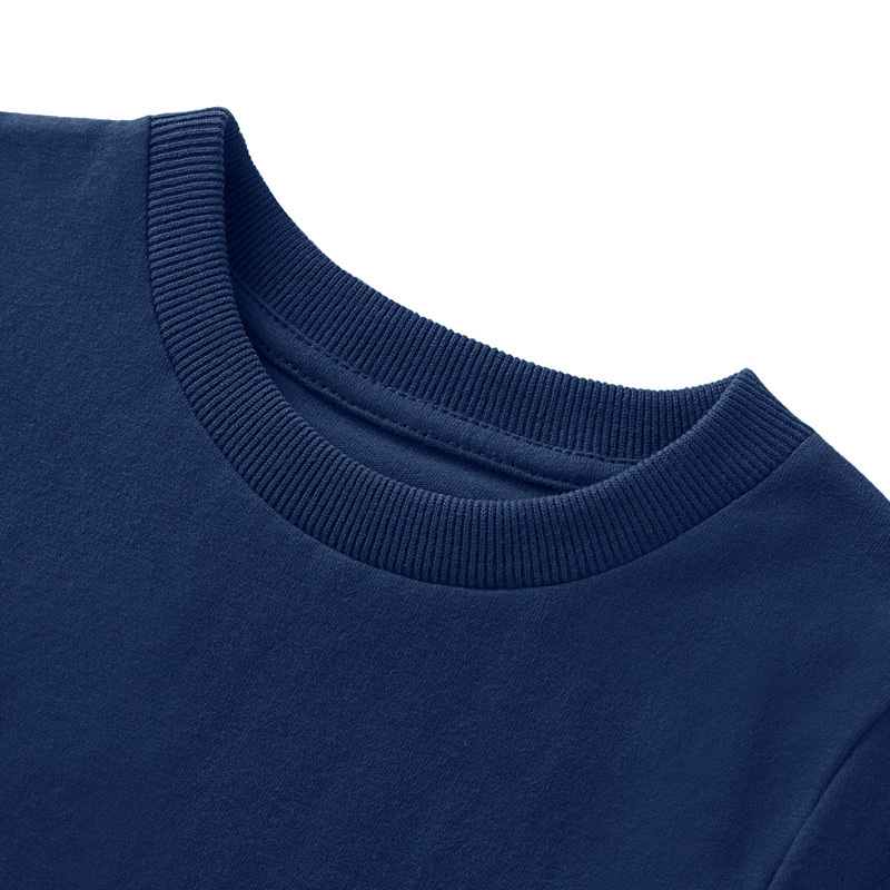 2021 Baby Boy Girl Solid Color T Shirts Kids Heavy Cotton Tshirt Toddler Thicker Pure Tops Plain