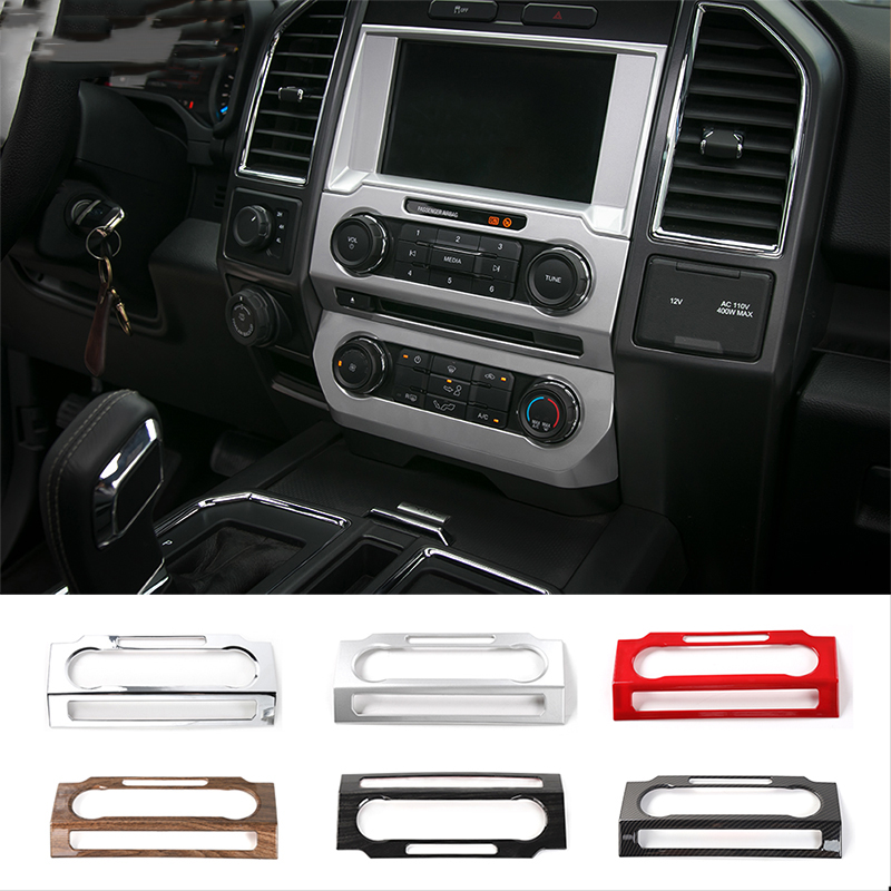 

Central Control Volume Adjustment Panel ABS Decoration Covers For Ford F150 Car styling Interior Accessories