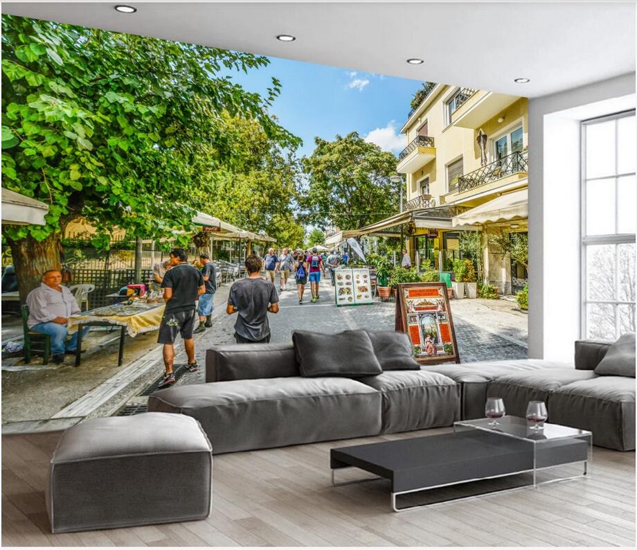 

3d wallpaper custom photo mural European style retro street street scene landscape background stickers wallpaper for walls 3 d living room, Non woven