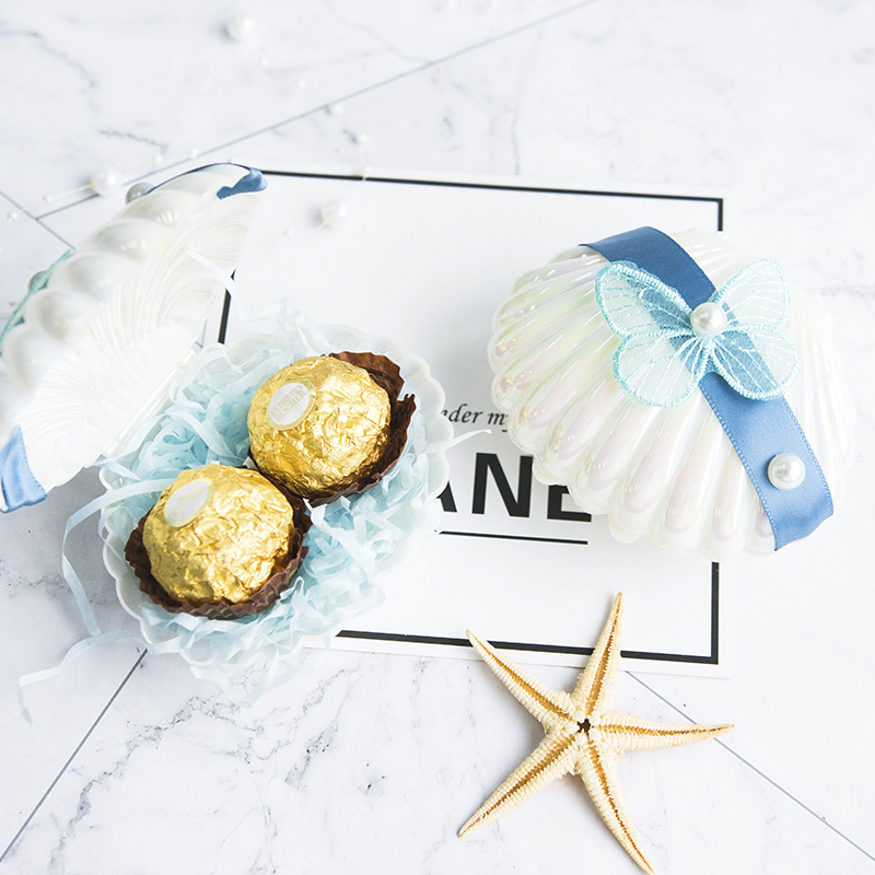 

shellswedding candy box packaging gift bag plastic bag boitedragees mariagetra ktatiekinderen paper cajas regalo cellofaan