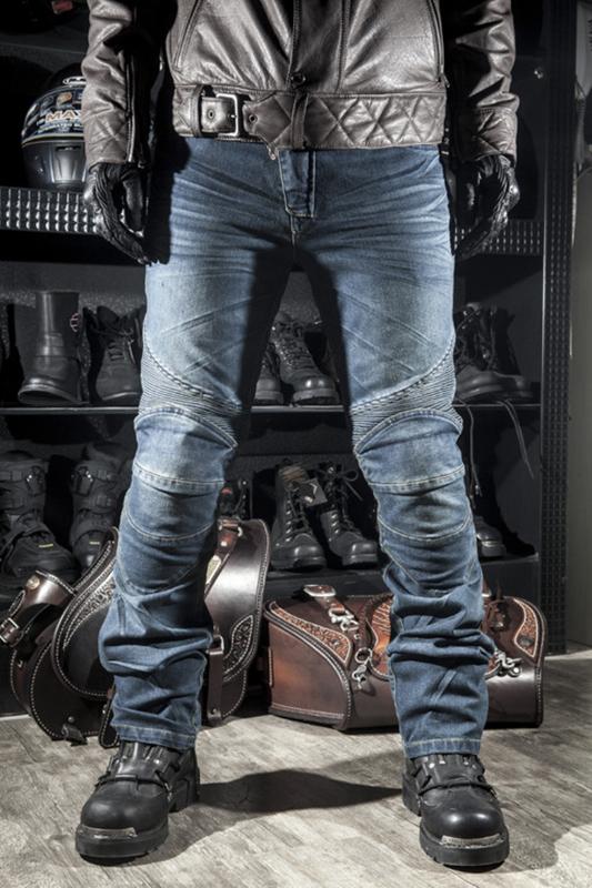 

Kominie 2020 Year old cowboy motorcycle pants men's Moto jeans protective gear riding touring motocross pants blue / black