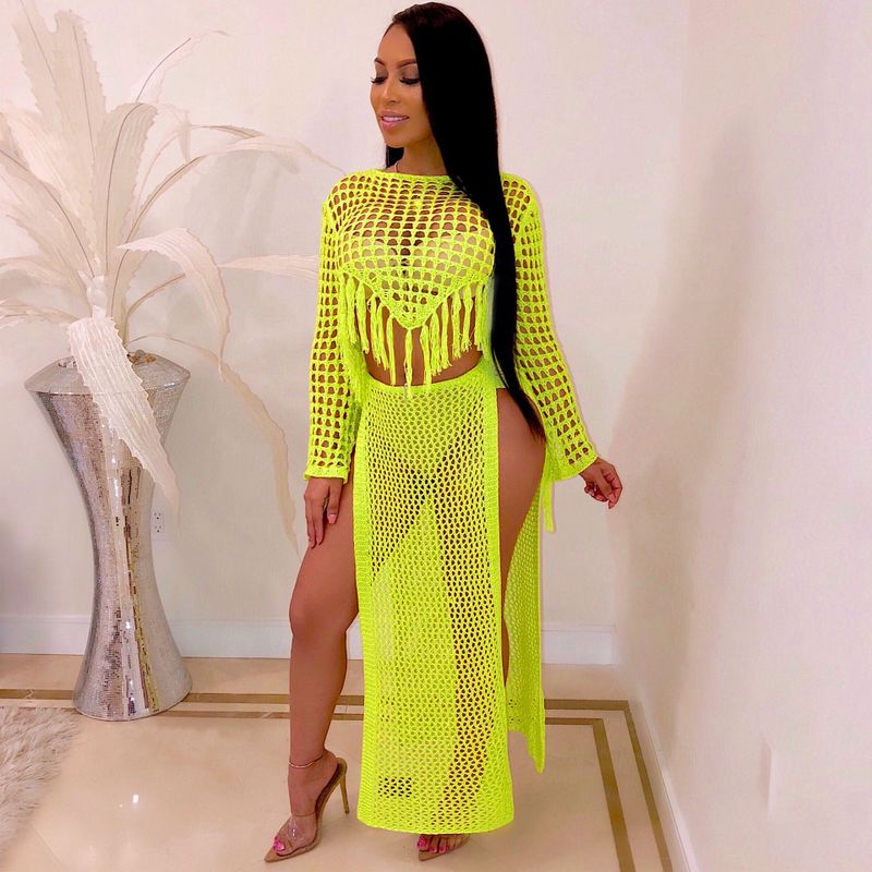 

Plus Size Cover Up Beach Woman 2019 Swimsuit Dress Dresses Large Sizes Summer Tong Women Leisure Suit Perspective Hollow Out