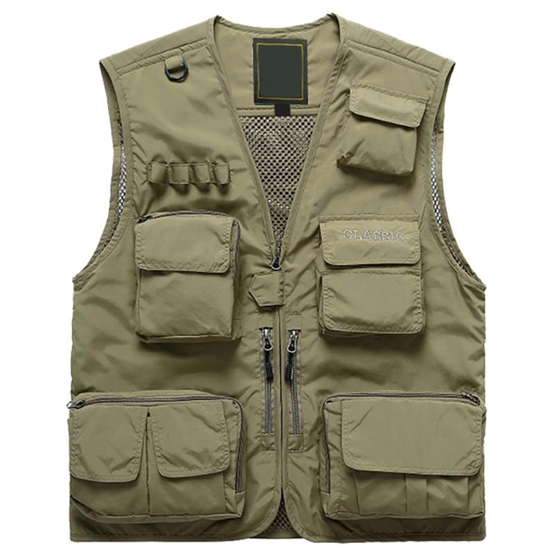 

Outdoor Quick-drying Fishing Vest Multi-pocket Breathable Mesh Hiking Photography Vest AIC88, Black