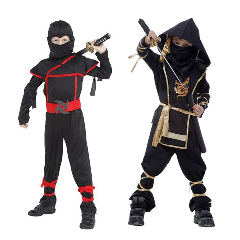 

Kids Ninja Costumes Halloween Party Boys Girls Warrior Stealth Children Cosplay Assassin Costume Children's Day Gifts, Stealth ninja