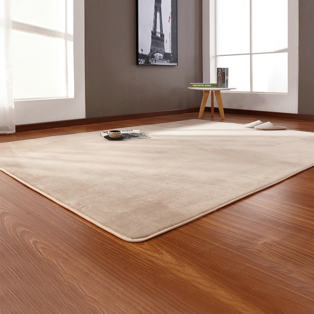 

Super Soft Short-Haired Coral Velvet Carpet Living Room Floor Mat Table Cup Mat Bedroom Blanket Bed Rug Floor Door Cushion, Blue