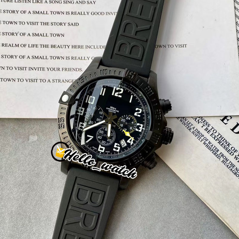 

New Hurricane XB1210E4.BE89.154S.M20SS.1 Quartz Chronogrpah Mens Watch PVD Black Steel Case Rubber Strap Gents Watches Hello_Watch, B-c83 (2)
