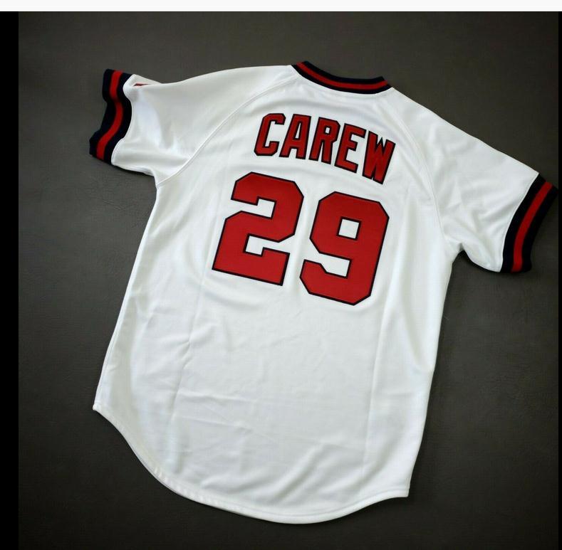 

Custom Men Youth women Vintage Rod Carew Mitchell & Ness 1982 baseball jersey SIZE S-4XL or custom any name or number Baseball Jersey, Black