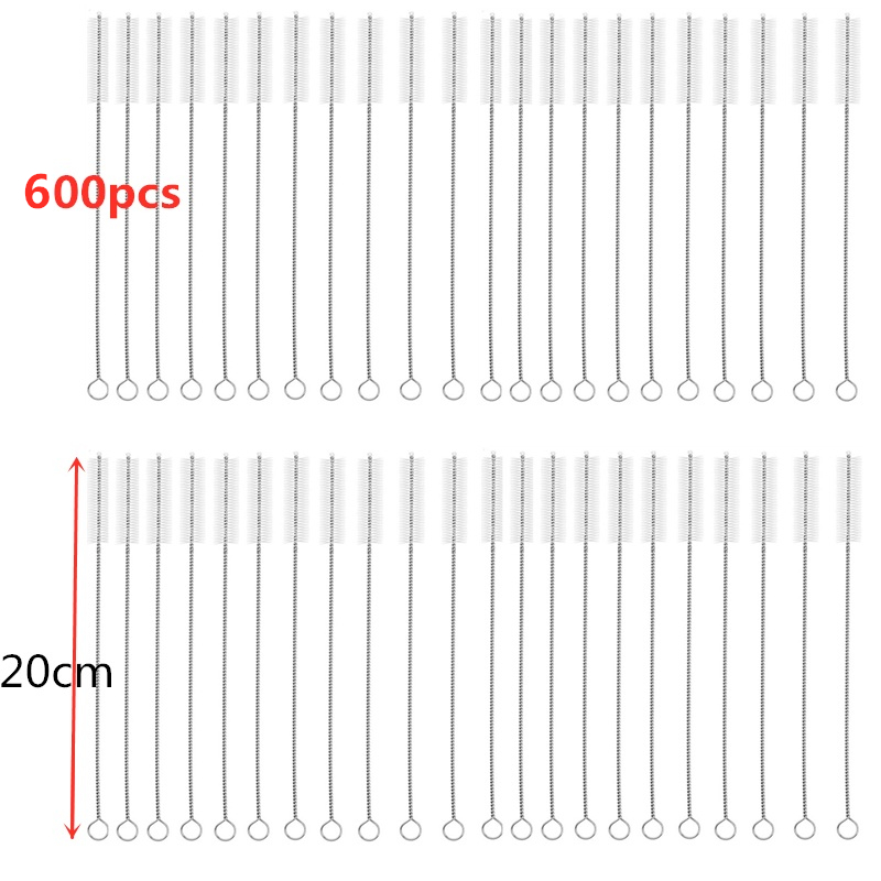

600pcs 20cm Drinking Straws Brushes Pipes Brush Cleaning Brush for Glass Straws Cleaner