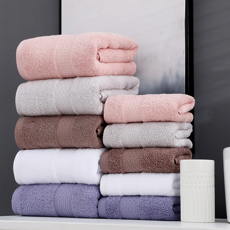 

3 pcs set Super soft long stapled cotton towel set excellent water-absorbing quality towel, Pink