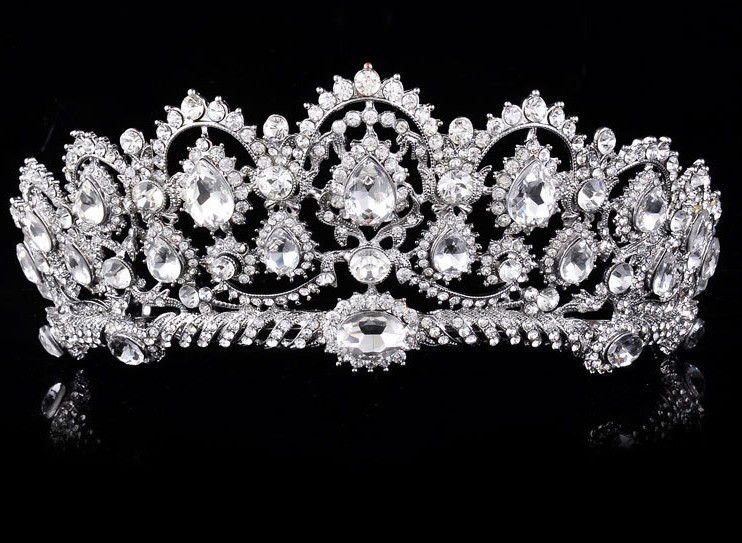 

Luxurious Sparkle Pageant Crowns Rhinestones Wedding Bridal Crowns Bridal Jewelry Tiaras & Hair Accessories shiny bridal tiaras