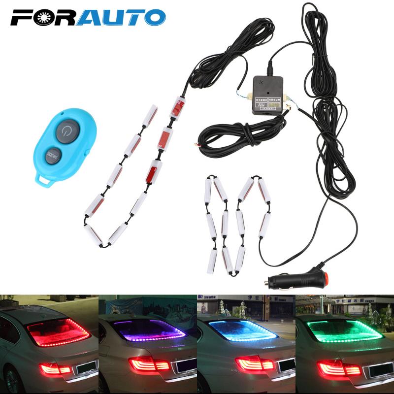 

Sound Music Control Auto Atmosphere Lamps Decorative Warning Light Remote Control Car RGB LED Strip Light Car Interior Lights