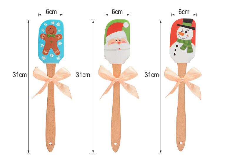 christmas rubber spatula