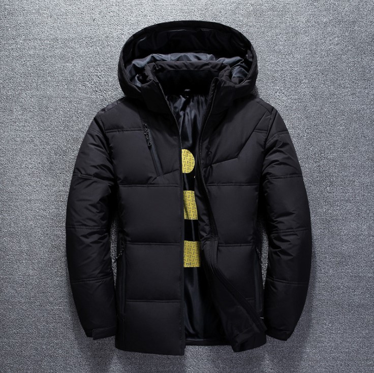 

Designer Down Jackets Mens Luxury Short Outdoor Leisure Warm Hooded Coat Mens Fashion Casual Parkas Down Coats 4 Colors Plus Size, Black