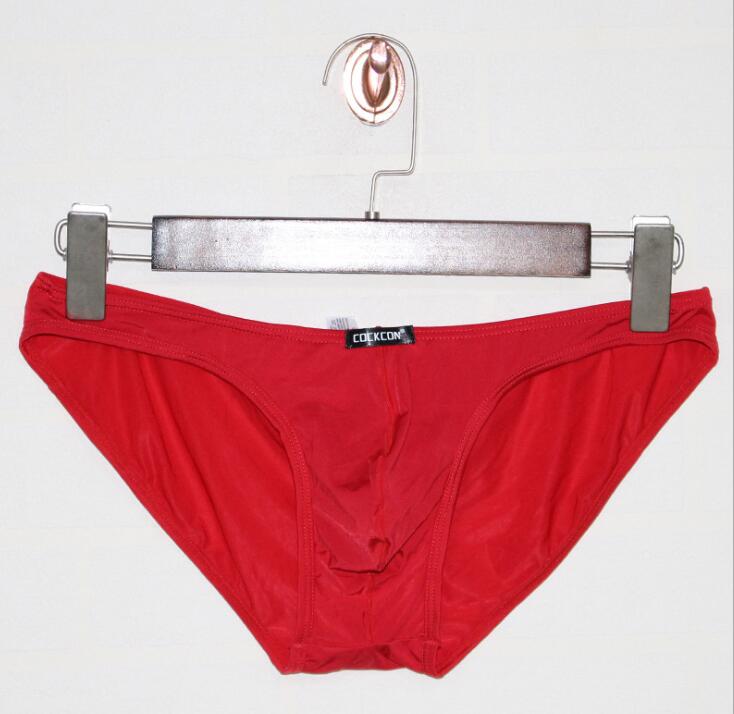 

COCKCON transparent underwear Male low - rise sexy breathable transparent sometimes called tighty whities they Men 's ultra - thin, Red