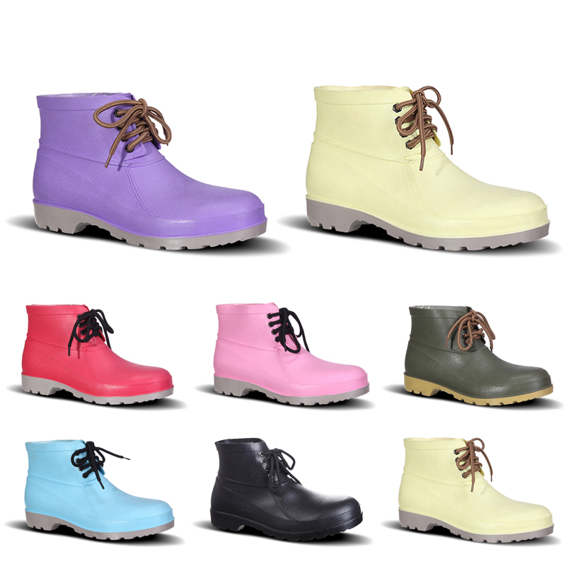 pink steel toe rubber boots