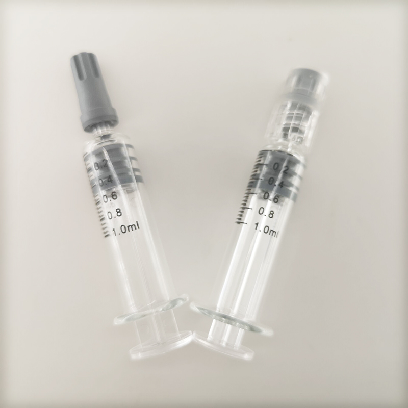 

0.8ml 1ml Luer Lock injuector Glass syringes with measurement mark concentrete oil filling tools for 510 Vape cartriges