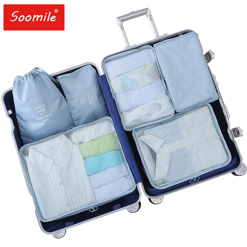 Embalaje Cubos Bags 6 Piezas Set Equipaje Organizador Viajes Bolsa De Lavander/ía Bolsa De Aseo Y Accesorios Electr/ónicos Bolsa para Equipaje De Viaje Nueva Versi/ón