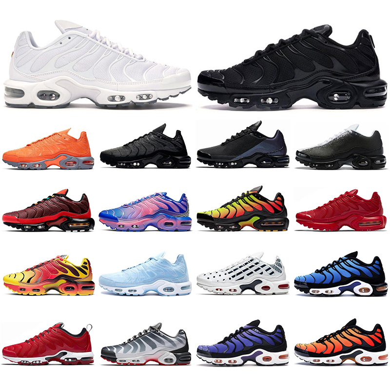 

2020 top Running Shoes Triple black White Voltage Purple Deluxe Mens Trainers Runner Athletics outdoor Breathable Sport Sneakers Size 40-45