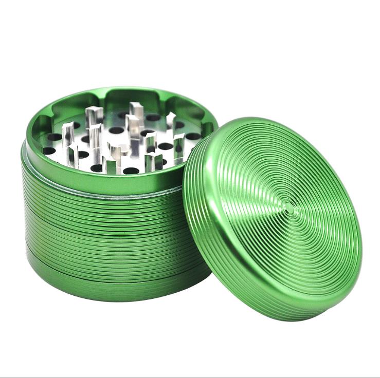 

4-Layer Threaded Metal Smoke Grinder with 63mm Diameter Aluminum Alloy