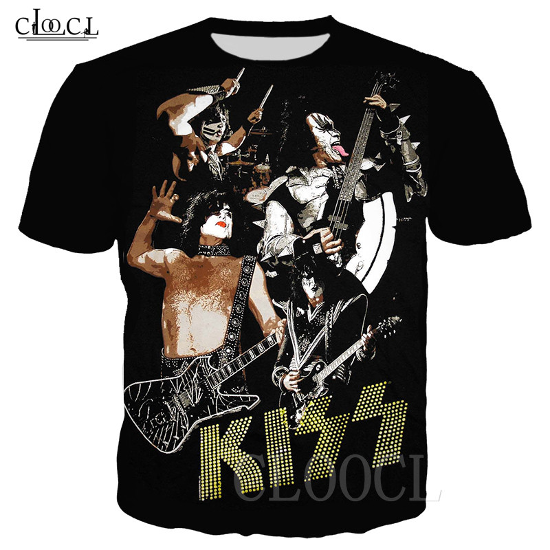 

Fashion Heavy Metal Rock KISS Band T-shirt Men 3D Print Short Sleeve Unisex Streetwear Harajuku Plus Size Tops, T shirt 1