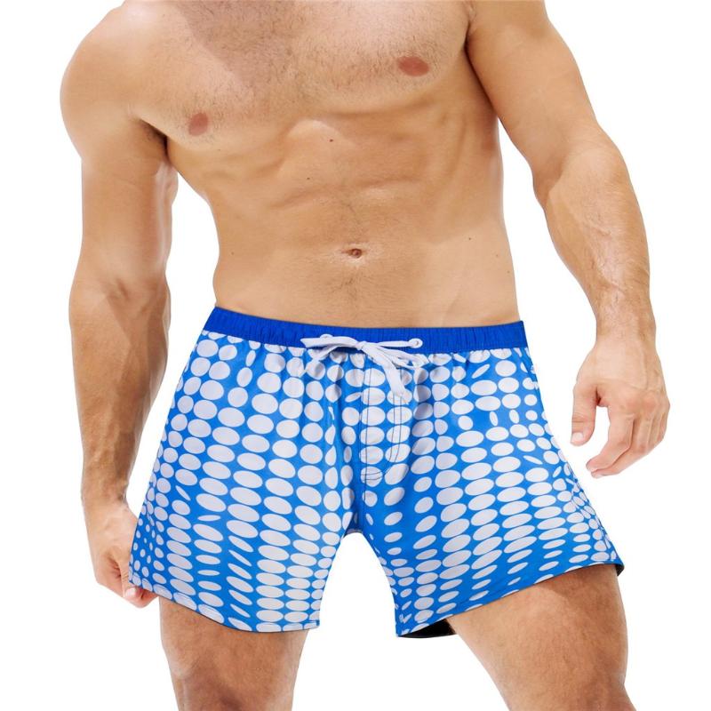 

KANCOOLD shorts Fashion Men Breathable Trunks Casual soft bandeau Boxer Briefs Beach Print Running game Swimming Pants 2020Apr7, Black