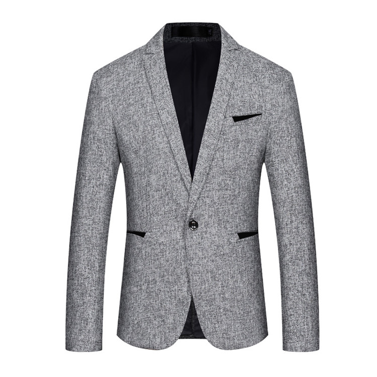 

New style high quality men' casual blazers Single buckle Slim Fit Mens coats jacket classics business blazer men, Photo color