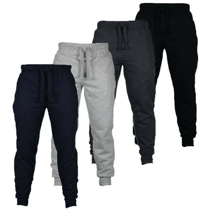 

New Men Workout Sweatpants Sport Track Pants Gym Fitness Training Causal Trousers Sweatpants Cotton Elastic Trouser, Blue