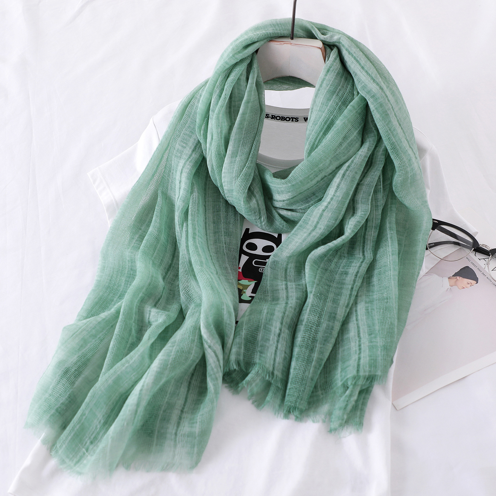 Unisex Fashion Long Shawl Scarf Not All Heroes Wear Capes Imitation Cotton Scarf