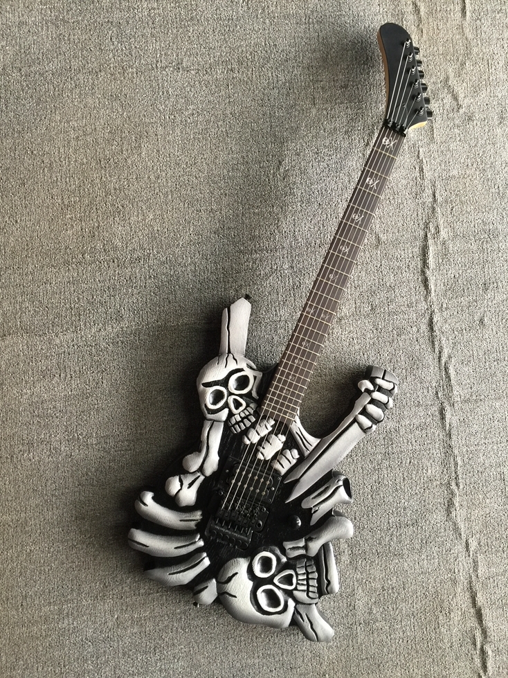 

New George Lynch Skull N Bones Mr Scary Guitar Johnny China Electric Guitar