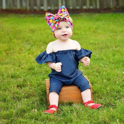 Infant off the shoulder romper Clearance