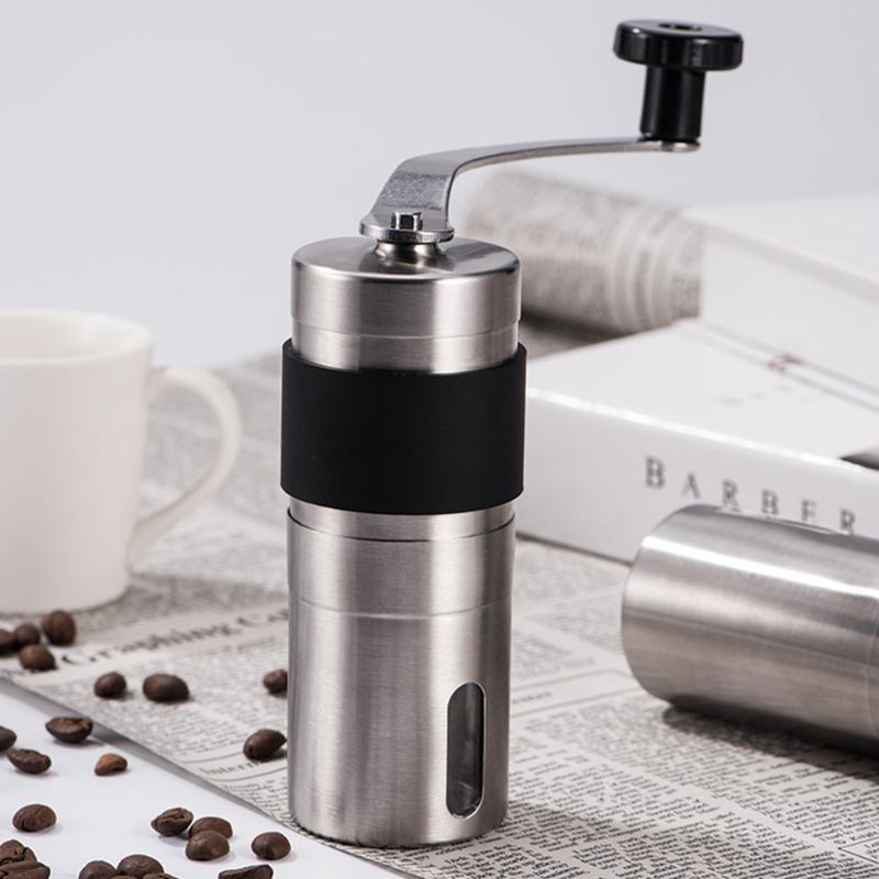 

2 Size Manual Coffee Grinder Stainless Steel Coffee Miller Mini Milling Machine With Rubber Loop Ring Easy Clean Kitchen Tools