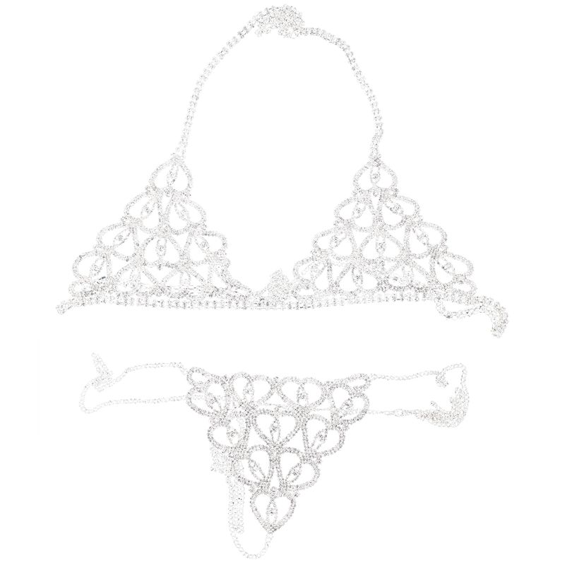 

Bikini Suit Women's Suspenders Corset Underwear Sexy Underwear Chain Sexy Body Chain Thong Suit Jewelry, Gold