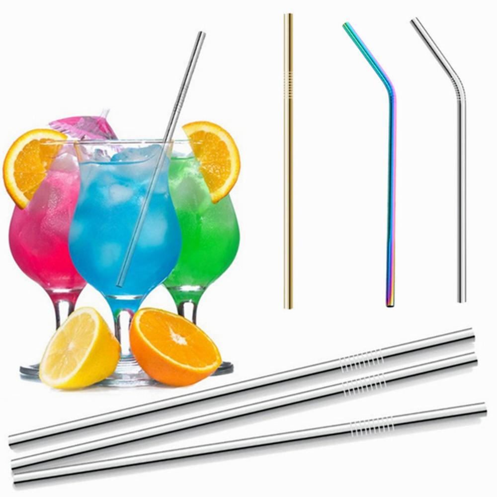 

Straw Drinking Smoothie Coffee High Quality Brush Cleaner Cup Metal Straw Environmentally Friendly Reusable Stainless Steel