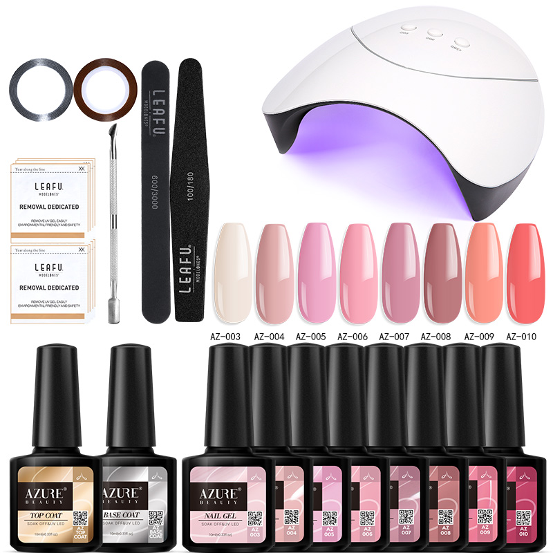 

Beauty 16Pcs/Lot Smart Sensor Nail Lamp Nail Gel Polish Tools Manicure Set Semi Permanent Gel Long Lasting Base Top Coat