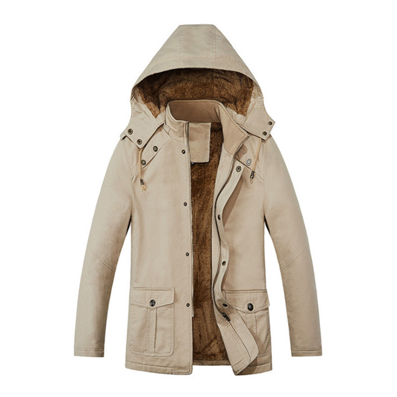 

New Men Winter Jacket Thick Casual Parkas Men Cotton Padded Jacket Warm Windproof Male Abrigos Hombres,Plus Size -5XL, Black