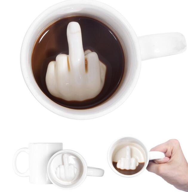 

Middle Finger Cup Ceramic Cup Fack Strange New Creative Personality Middle Finger Mug Funny Mug Gift 24pcs, Customize