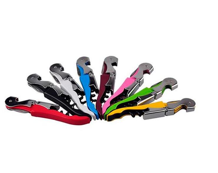 

100pcs/lot Wine Corkscrew Opener Stainless Steel Bottle Opener Wine Corkscrew Tool Easy Use DHL free