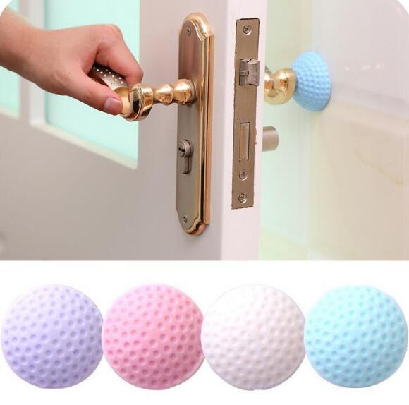 

NEW Door Stickers Wall Thickening Mute Golf Modelling Rubber Fender Handle Door Lock Protective Pad Protection Wall Stick protector H246