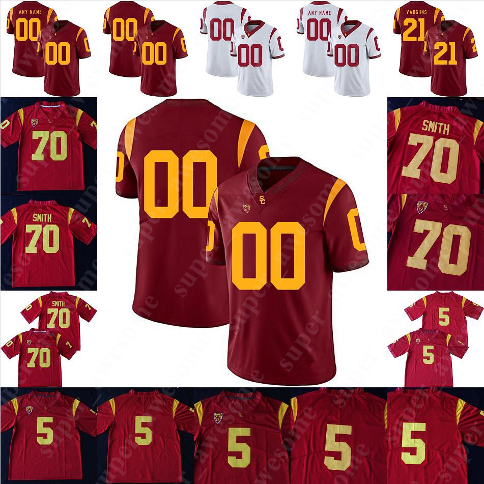 

USC Trojans Football Jersey Jacob Daniel Solomon Tuliaupupu Talanoa Hufanga Isaiah Langley Greg Johnson Jack Sears Justin Dedich Josh Falo, Vintage red with name