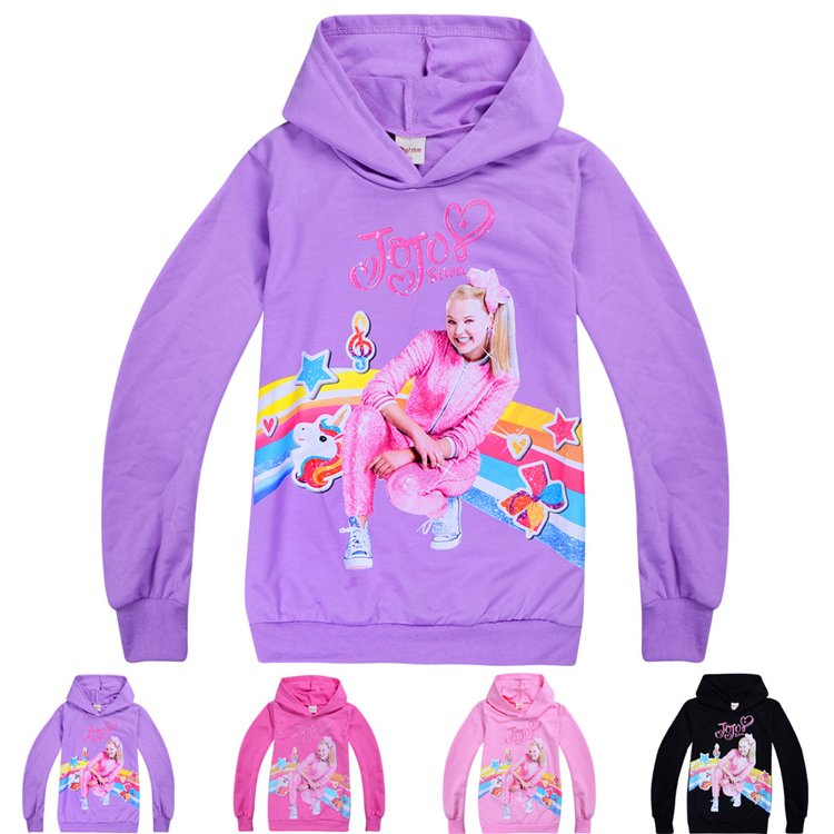 

jojo siwa clothes kids hoodies Spring and Autumn 4-12t Kids girls Pullover Hoodies 110-150cm kids designer clothes girls SS349, Rose