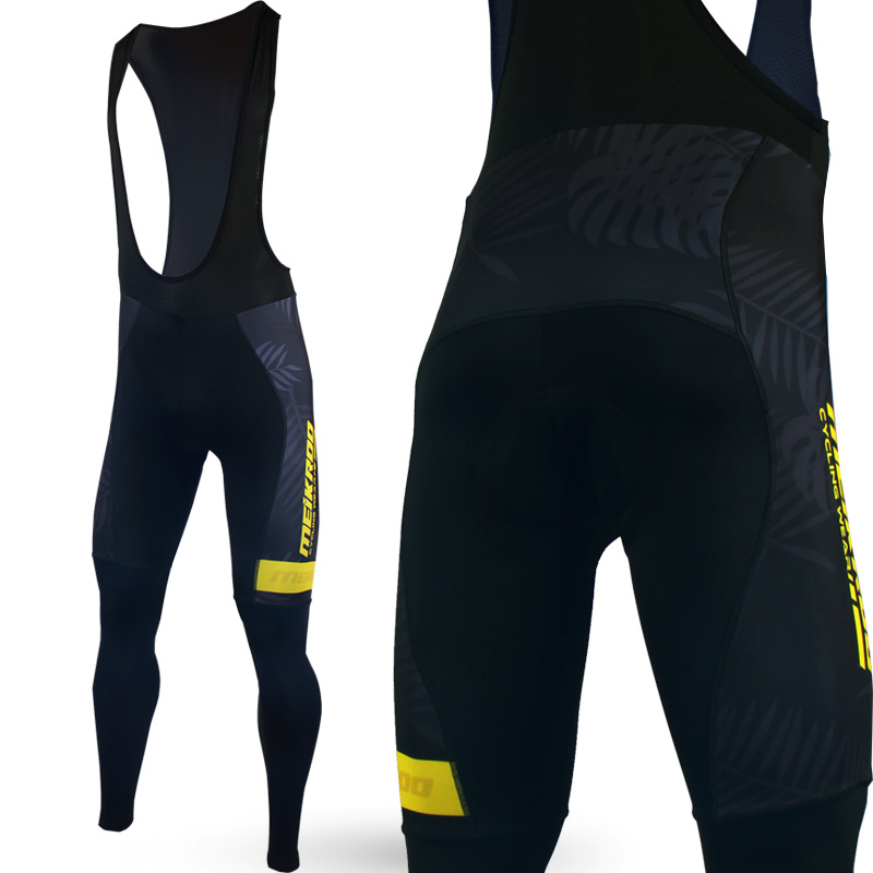 

Original Meikroo cycling bib long pants Pro Team Aloha pattern cycling bib tights for male with low price, Gear green